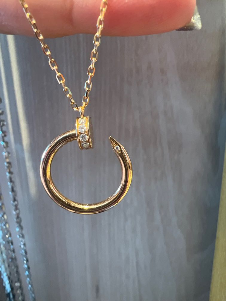 Cartier nail necklace with diamond, Luxury, Accessories on Carousell