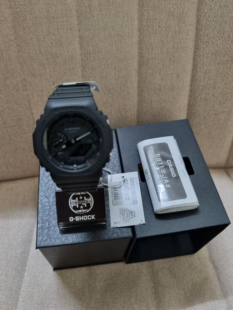 Casio G Shock GA-2100-1A1JF All Black, Men's Fashion, Watches