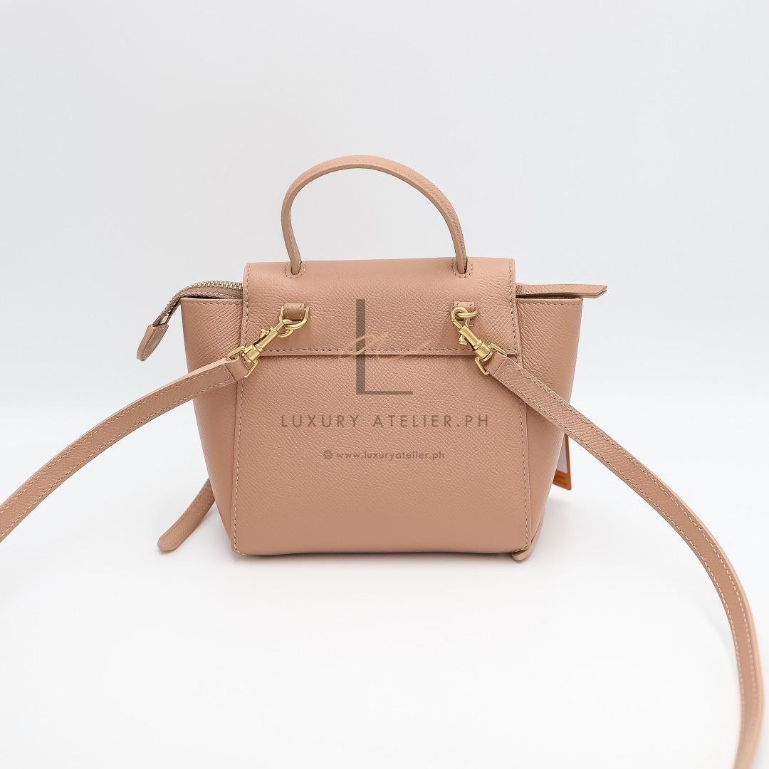 Celine Belt Bag Pico (Category: Luxury Bags & Wallets) located in Paranaque City. Submitted by luxuryatelier.ph (Listing ID 1176859003, Image 3). Description: Model: Belt Bag Pico; Date Code: - Condition: 9-9.5/10 Pristine (Used less than 5x) Material: Calf Leather; Color: Beige; Hardware: GHW Size: 20*24*9cm; strap: 8/53cm Inclusions: Booklet, provided dustbag COA: Entrupy ID: G2B2KHT Flaw/State: None CASH: Php 89,100 only CARD* / LAYAWAY* / PAY