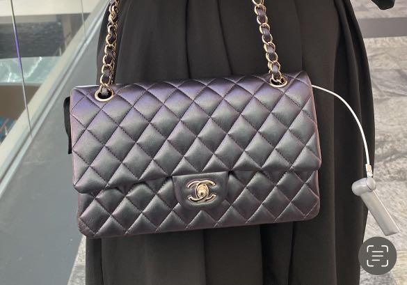 Chanel Timeless Classic Medium 2.55 Double Flap in Oxblood Purple Lambskin  with Dark Silver Hardware- SOLD