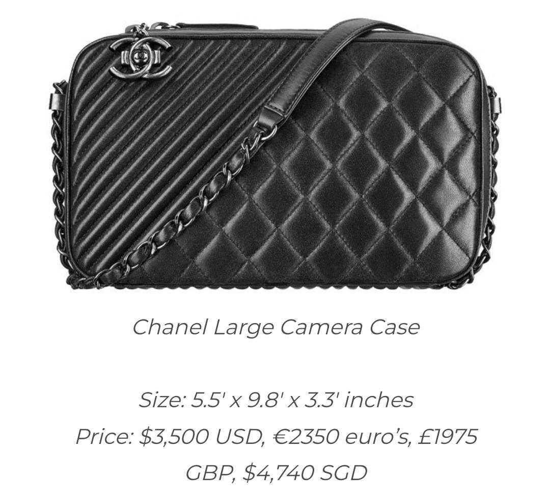 Chanel Black Calfskin Camera Bag (RHW), Luxury, Bags & Wallets on Carousell
