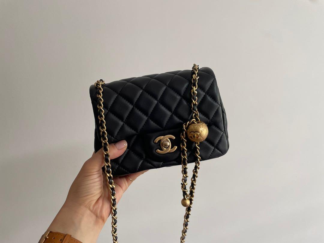 Chanel mini square pearl crush, Luxury, Bags & Wallets on Carousell