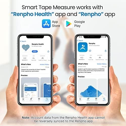 Smart Tape Measure Body with App - RENPHO Bluetooth Measuring Tapes for  Body Measuring, Weight Loss, Muscle Gain, Fitness Bodybuilding,  Retractable, Measures Body Part Circumferences, Inches & cm