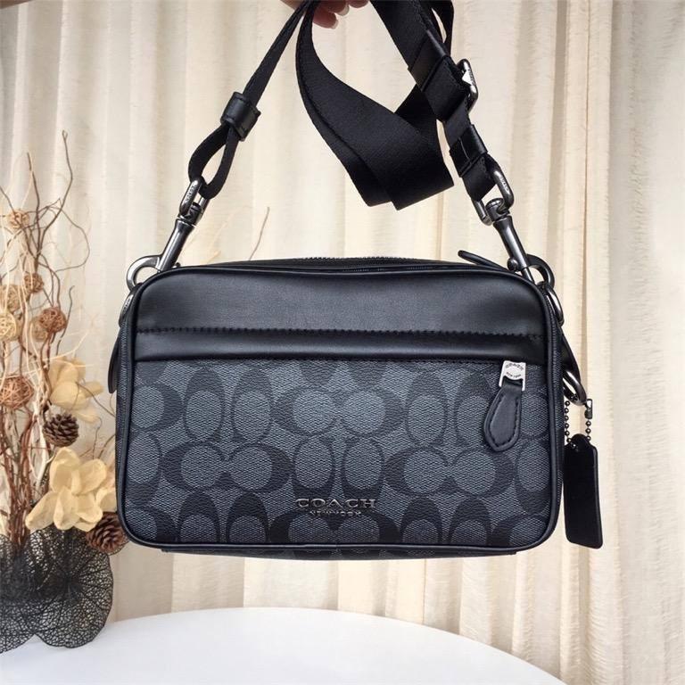Coach Graham Academy Crossbody Leather Signature Men Sling Bag 39946 50713 50715 67326 69333 72923 72945 72947 234 83265 size 26 15 6 LeaTher On