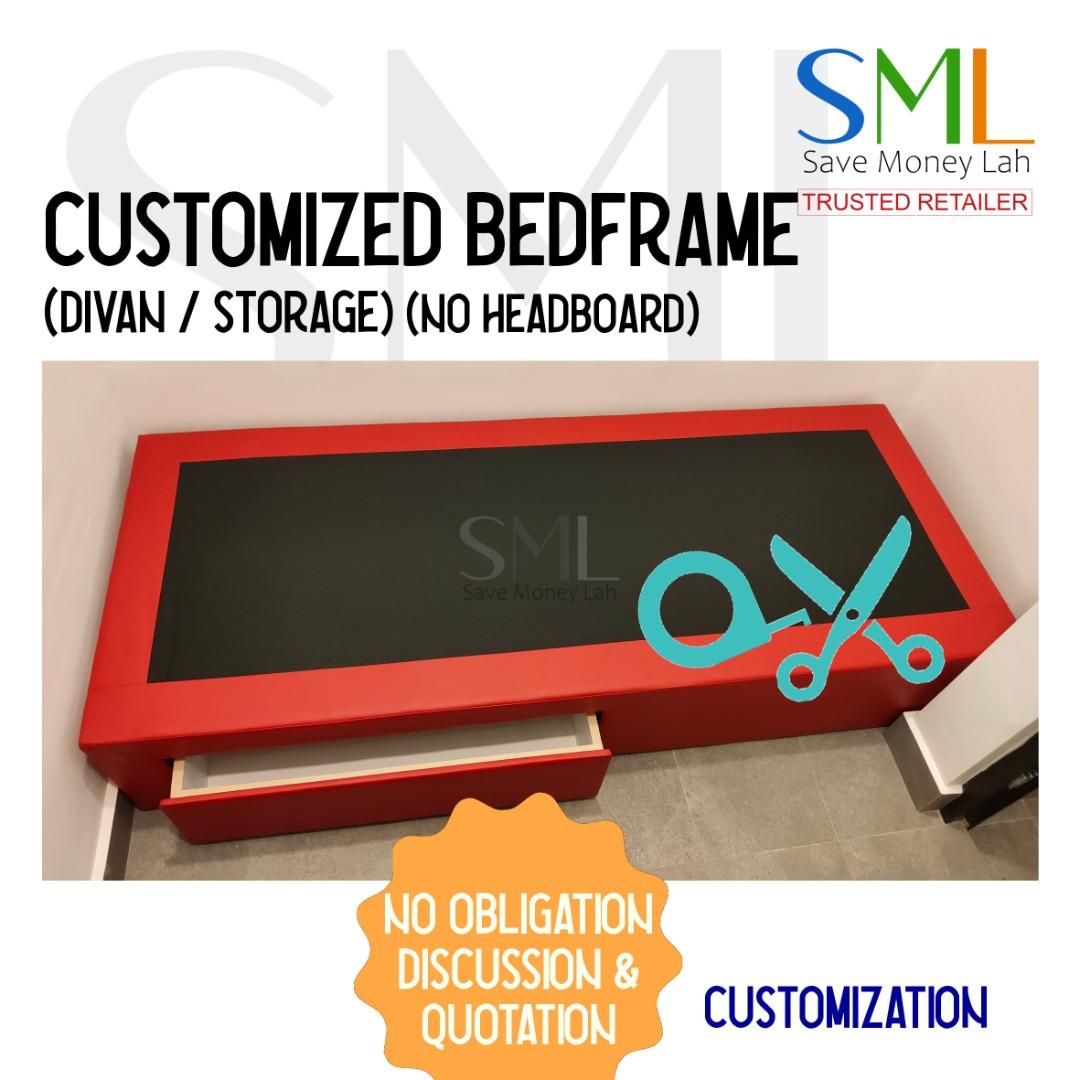 Customized Bedframe Size / Customised Bed Frame / Odd Size Bed Base ...