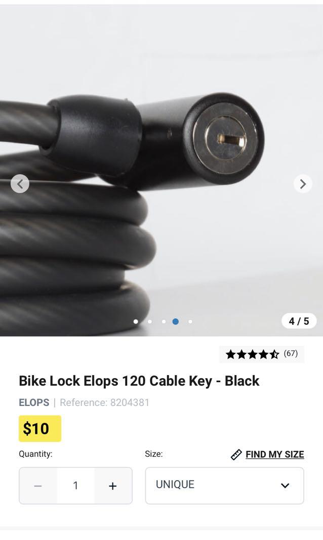 Decathlon cycle lock clearance key