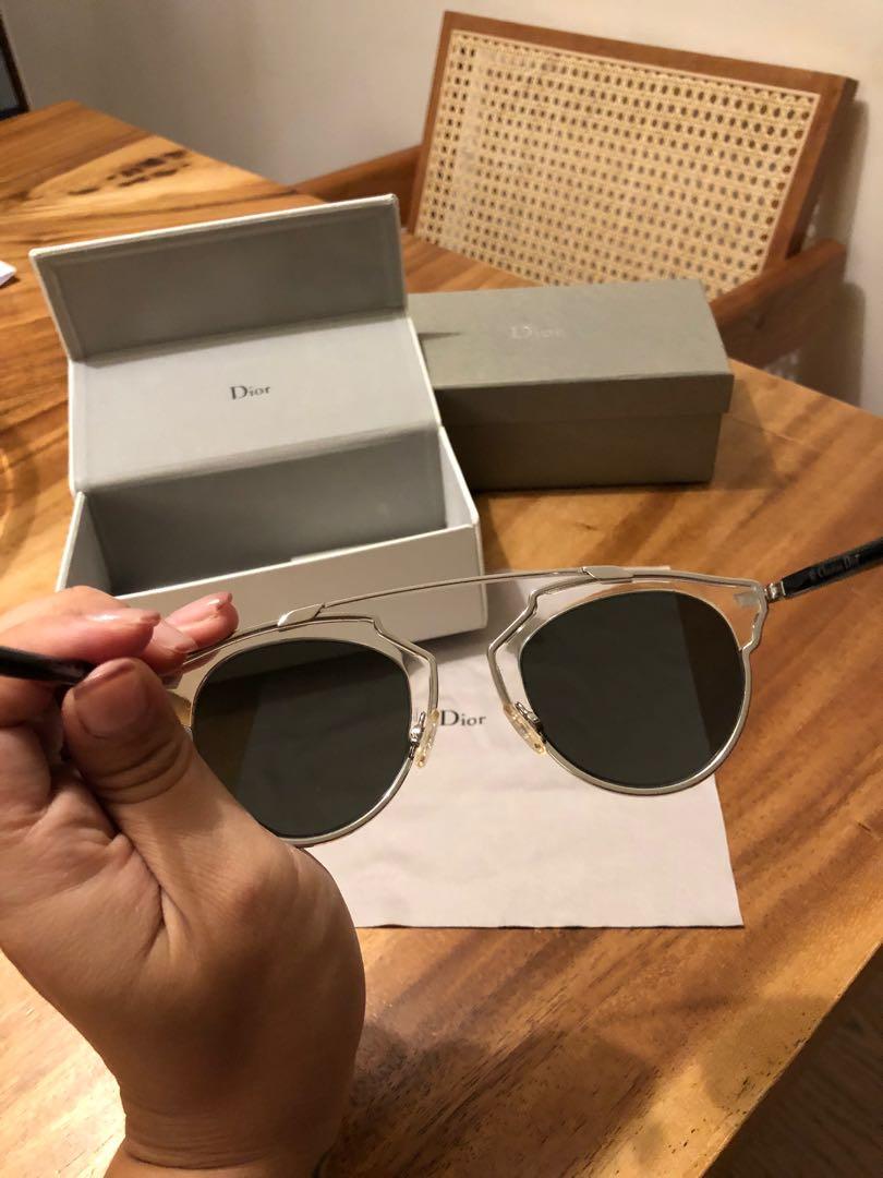 NEW DIOR SO REAL LEATHER P7P Y1 Sunglasses BlackHavanaGold  Grey Lens  SOREAL  eBay