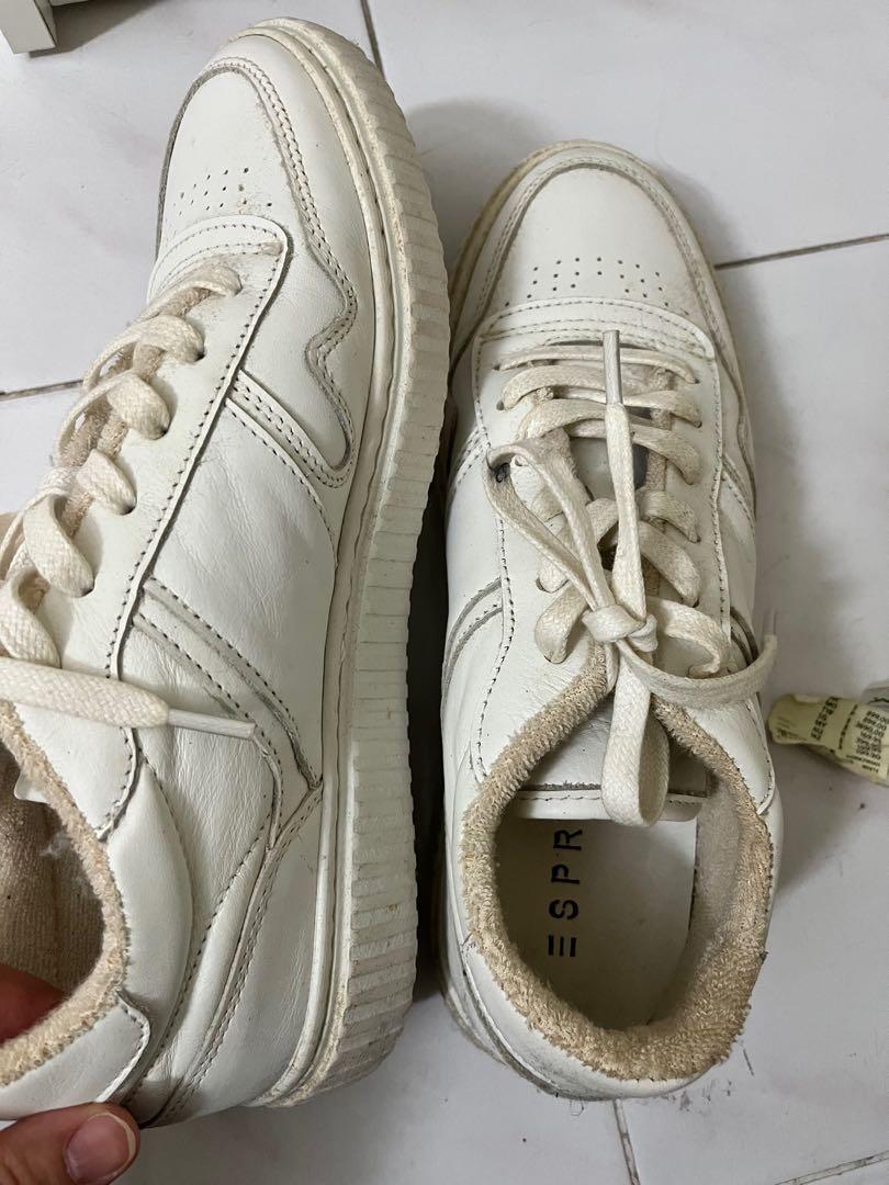 Esprit white sneakers clearance