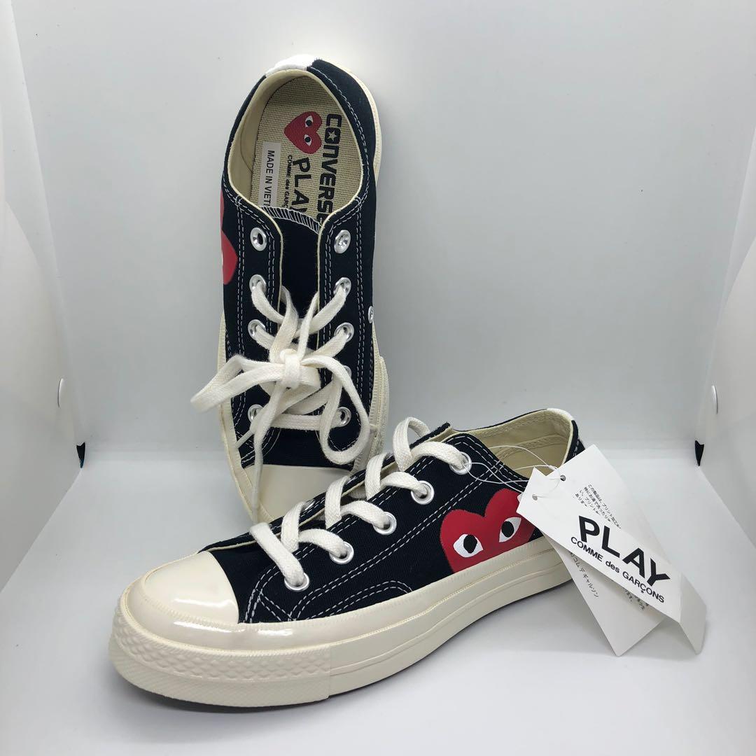 8.8 SALE 👟 Converse x Comme Des Garçons CDG Play Chuck Taylor Low-Top Black 6 Women, Women's Fashion, Footwear, Sneakers on Carousell