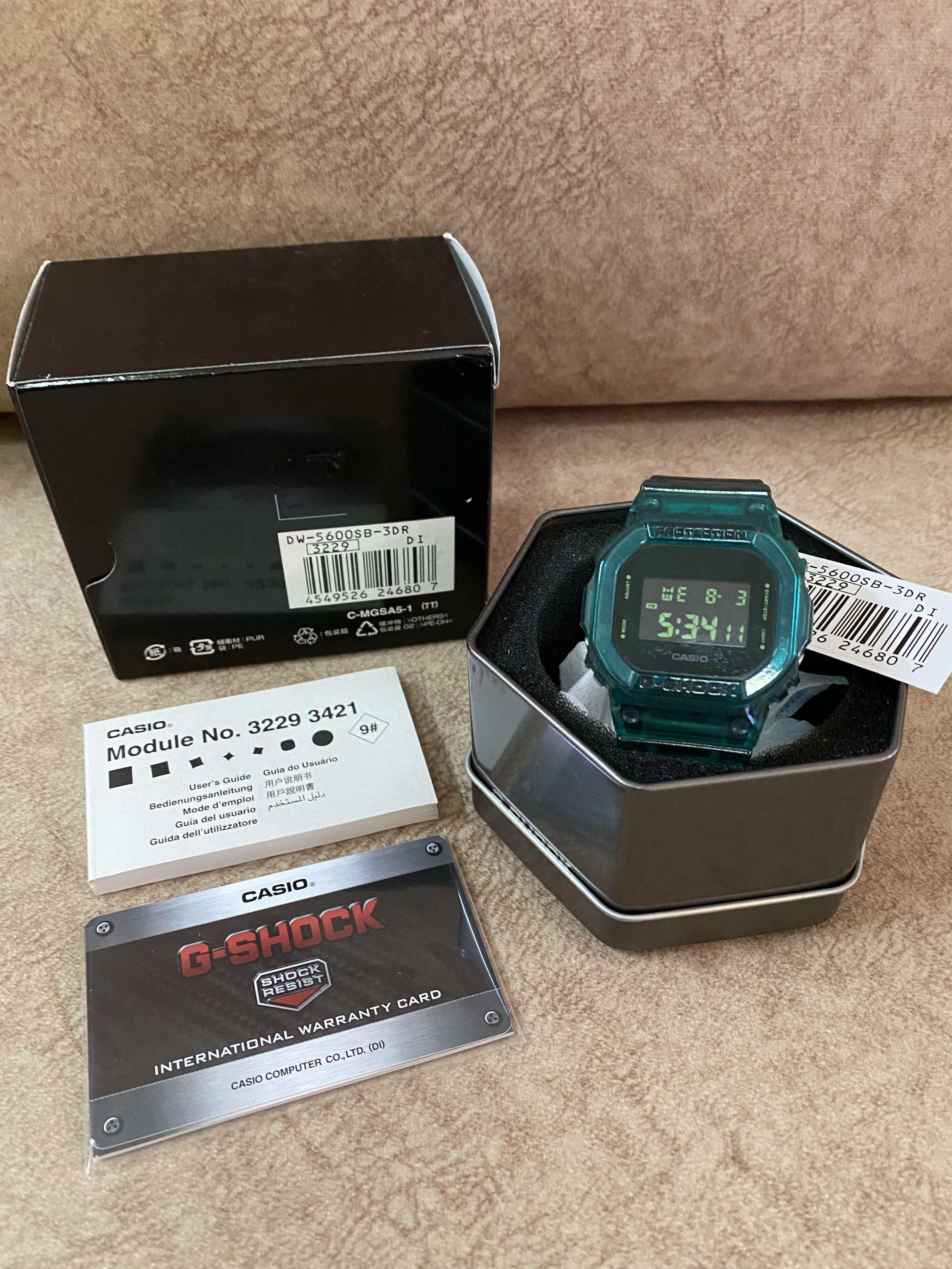 G SHOCK DW5600SB 3DR Petak Jelly Hijau Men s Fashion Watches