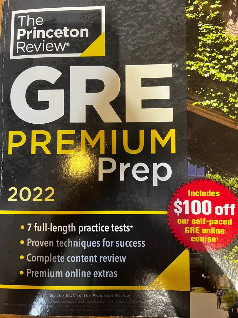 GRE Princeton Review Premium Prep 2022, Hobbies & Toys, Books