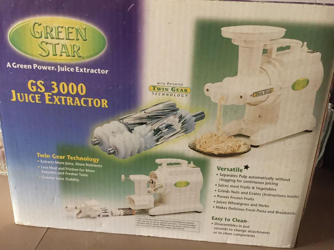 Greenstar GS3000 twin gear technology juice extractor TV Home