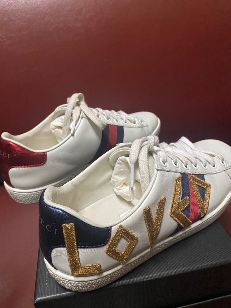 GUCCI ACE 'LOVED' SNEAKERS (Authentic) - EU, Women's Fashion, Footwear ...