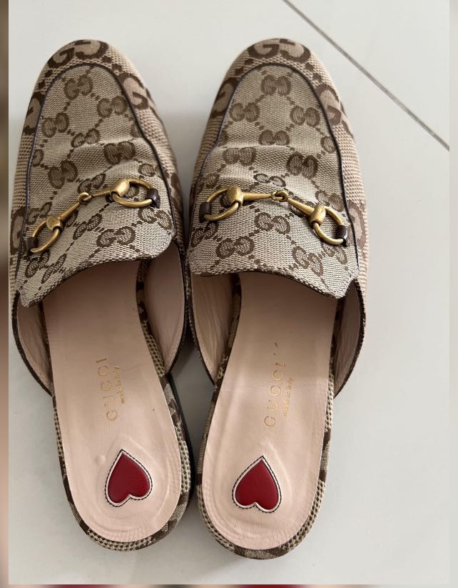 Red princetown best sale gucci