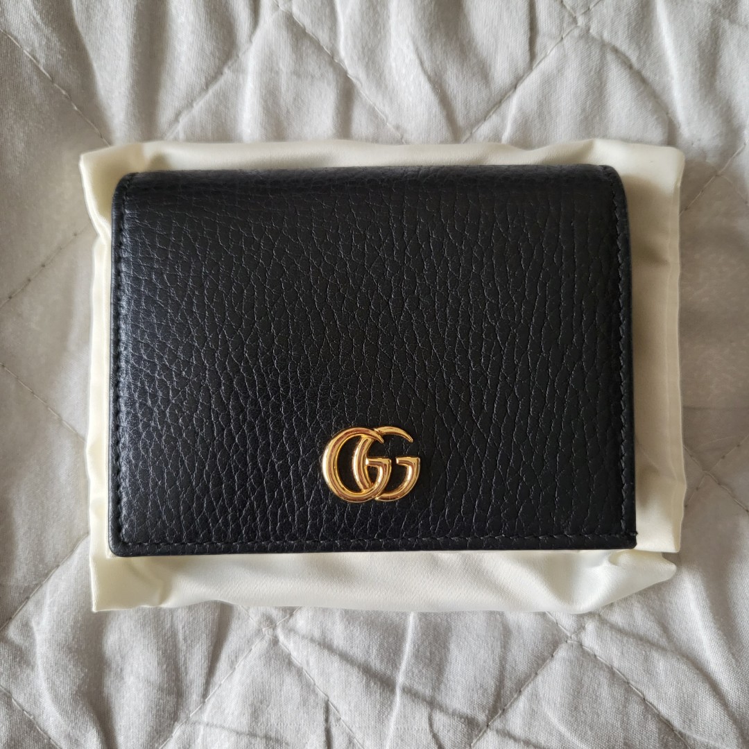 GUCCI LEATHER CARD CASE WALLET, Luxury, Bags & Wallets on Carousell