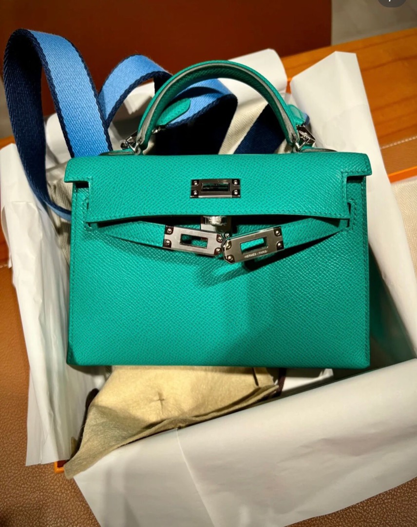 Hermès kelly 20 Vert Jade phw Epsom leather U stamp