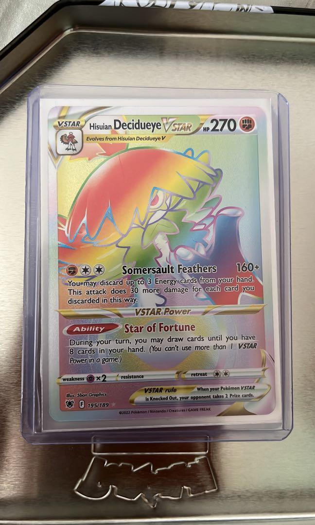 Hisuian Decidueye Rainbow Rare VSTAR Pokémon TCG Astral Radiance