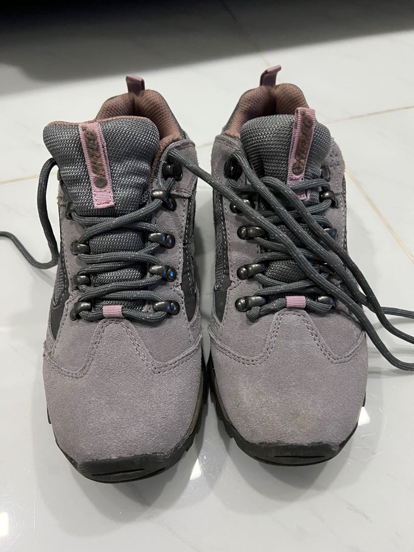 HITEC Trekking Shoes - Grey/ Pink suitable for girls, Women's Fashion ...