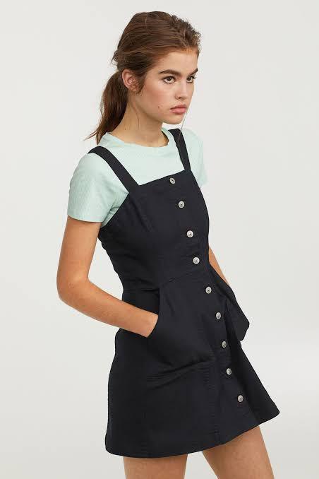 H&m black hotsell overall dress