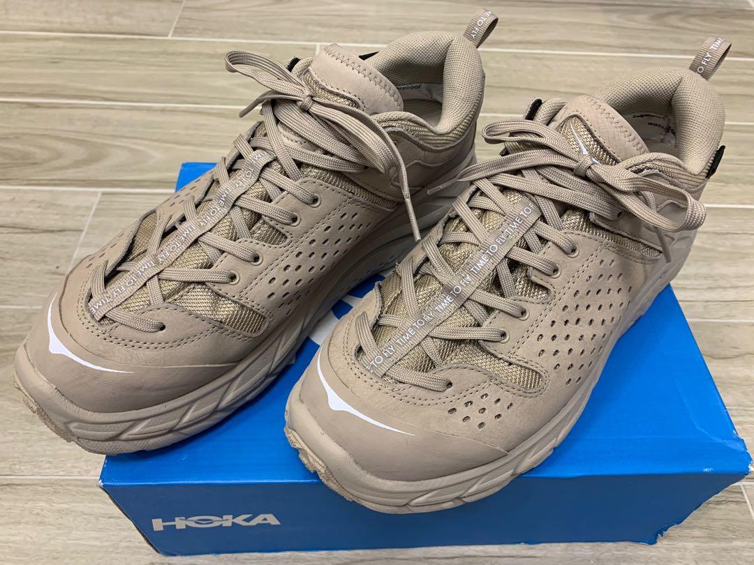 Hoka One One Tor Ultra Low Beige 沙色US11 EU45 29cm, 男裝, 鞋, 波