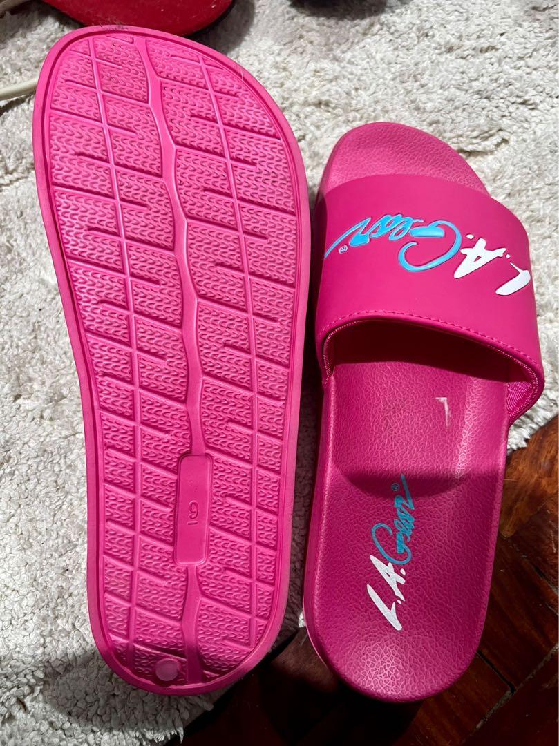 Hot Pink Slides from Payless, Women's Fashion, Footwear, Slippers and