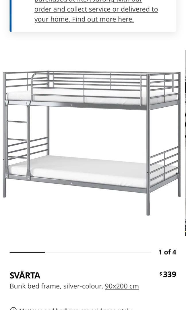 IKEA double bunk bed frame, Furniture & Home Living, Furniture, Bed