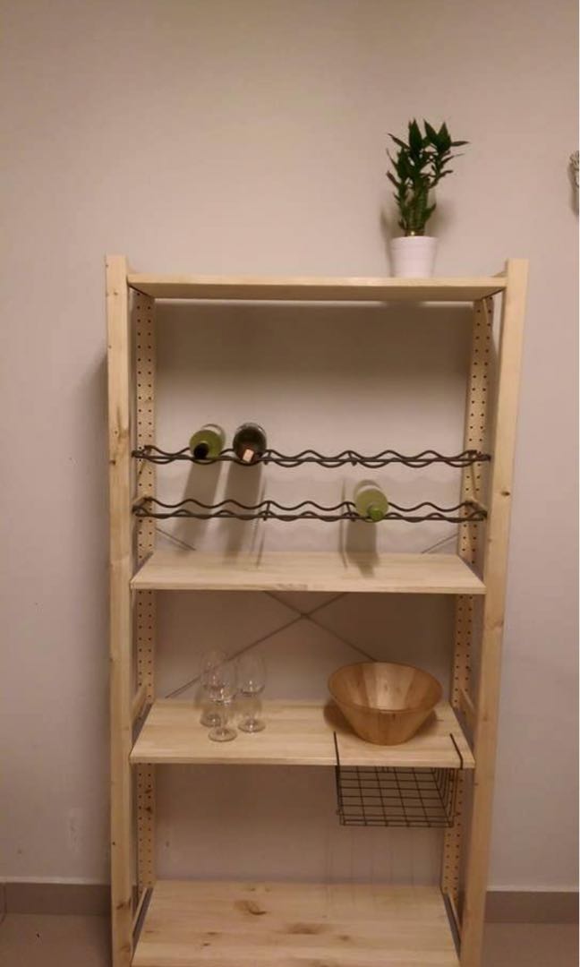 Ikea Ivar Shelf Wine Rack Furniture Home Living Furniture Shelves Cabinets Racks on Carousell