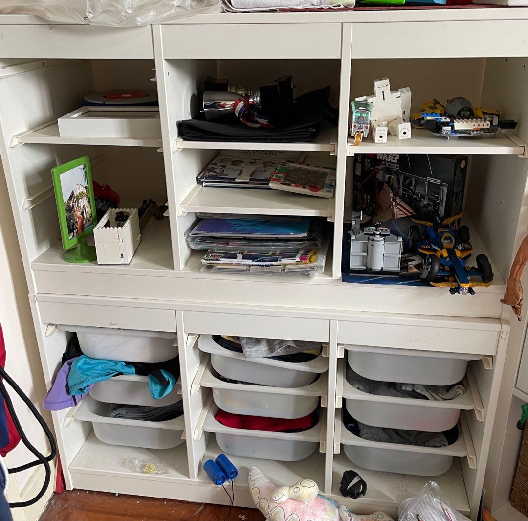 Ikea Kallax and Trofast units, 傢俬＆家居, 傢俬, 書櫃、櫃子及架 Carousell