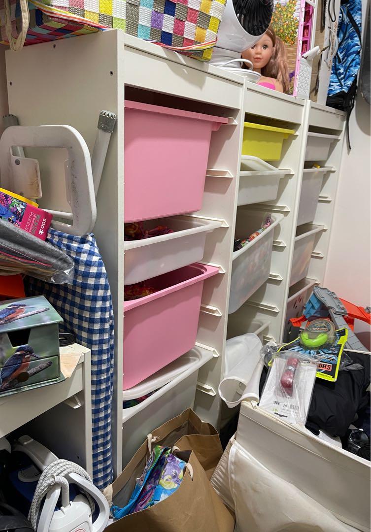 Ikea Kallax and Trofast units, 傢俬＆家居, 傢俬, 書櫃、櫃子及架 Carousell