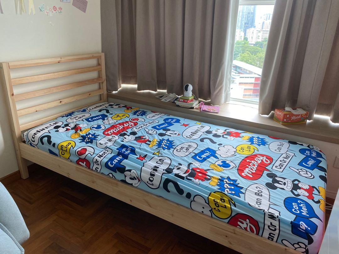 ikea twin bed frame with mattress