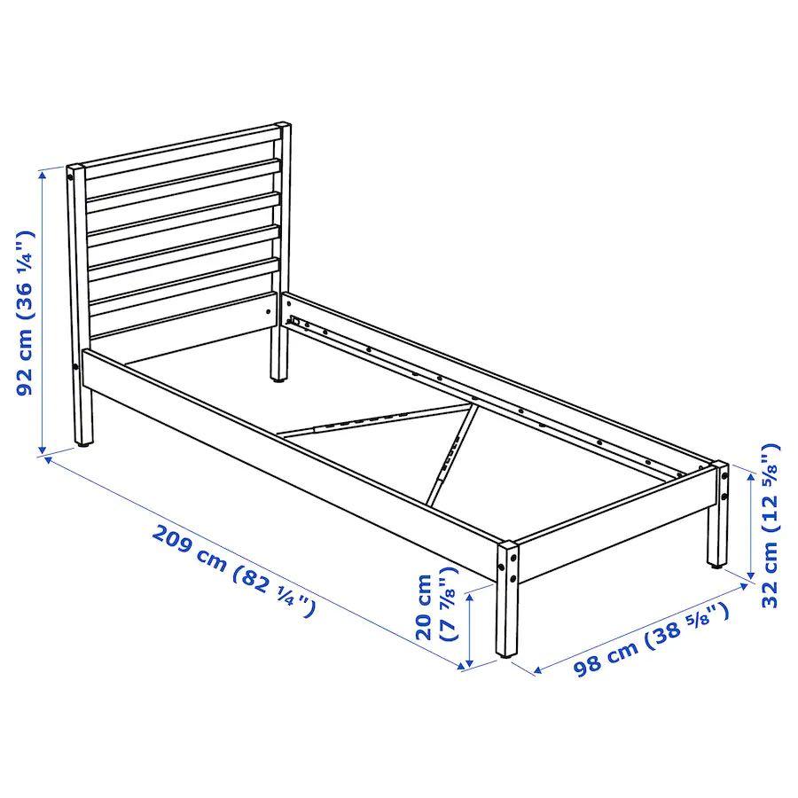 IKEA twin bed frame and mattress, Furniture & Home Living, Furniture