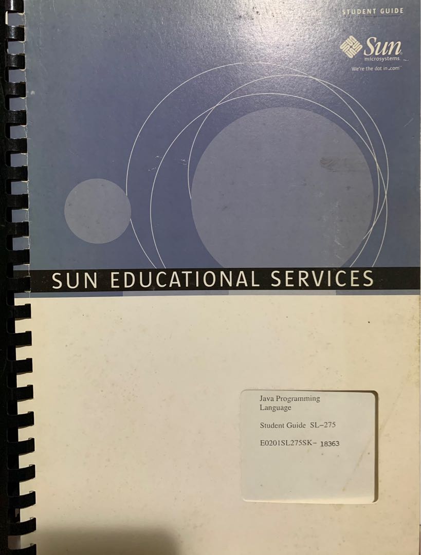 JAVA Programming Language Student Guide, Computers & Tech, Office ...