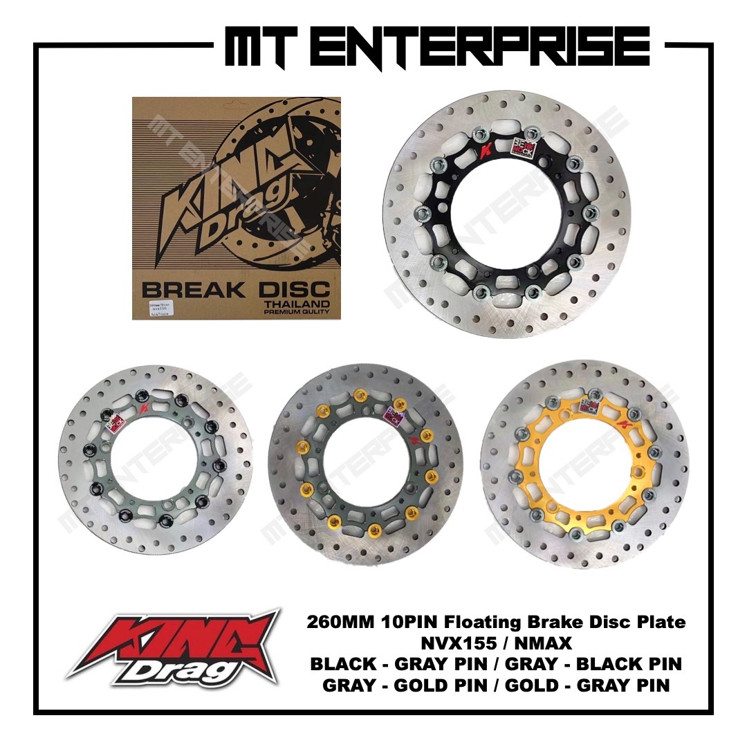 KING DRAG 260MM Front Floating 10 Pin Disc Brake Plate NMAX NVX155