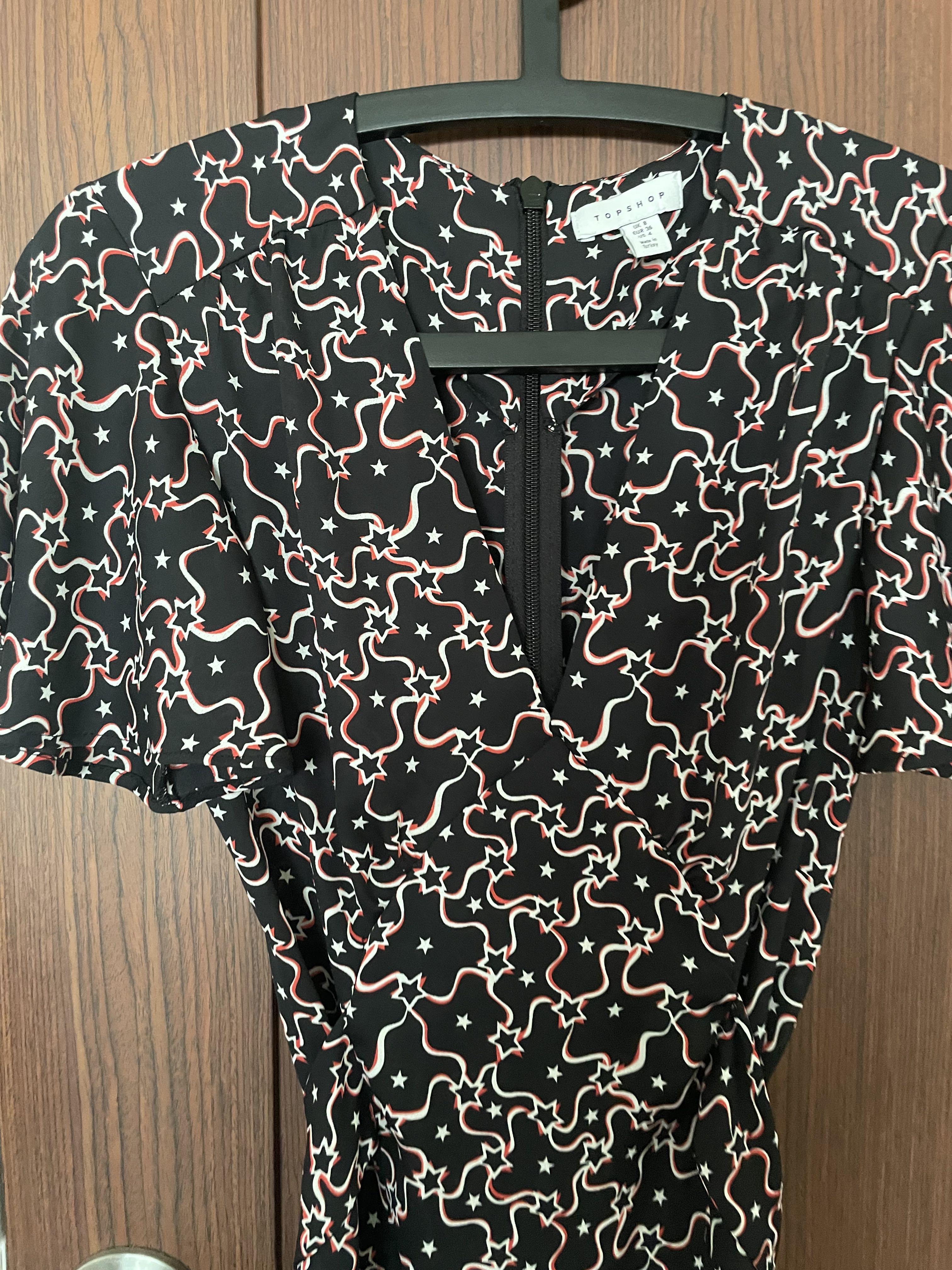 Like New Topshop Star Studded Prints Dress Women s Fashion