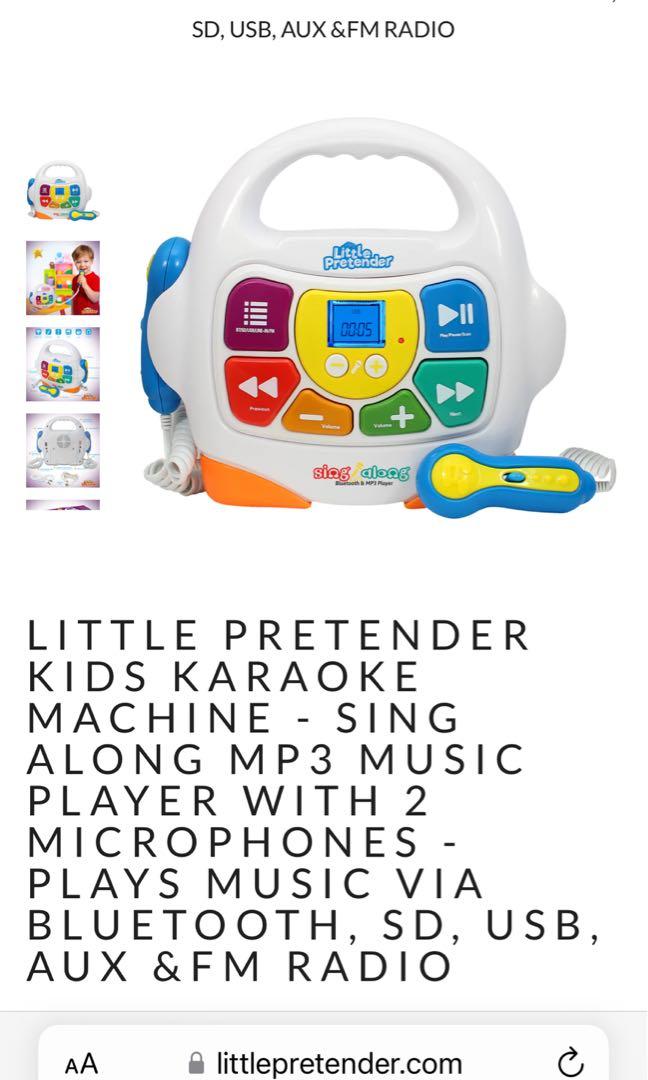Kids Karaoke Machine - CD & MP3 Player Sing-A-Long Music Player With 2 –  Little Pretender