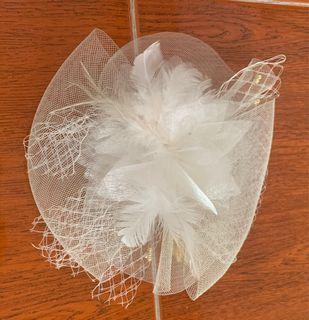 Cream vintage mesh net headdress / Lolita headdress