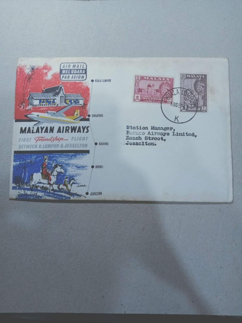 MALAYAN 1963 KUALA LUMPUR - JESSELTON FRIENDSHIP FIRST FLIGHT COVER( KL ...