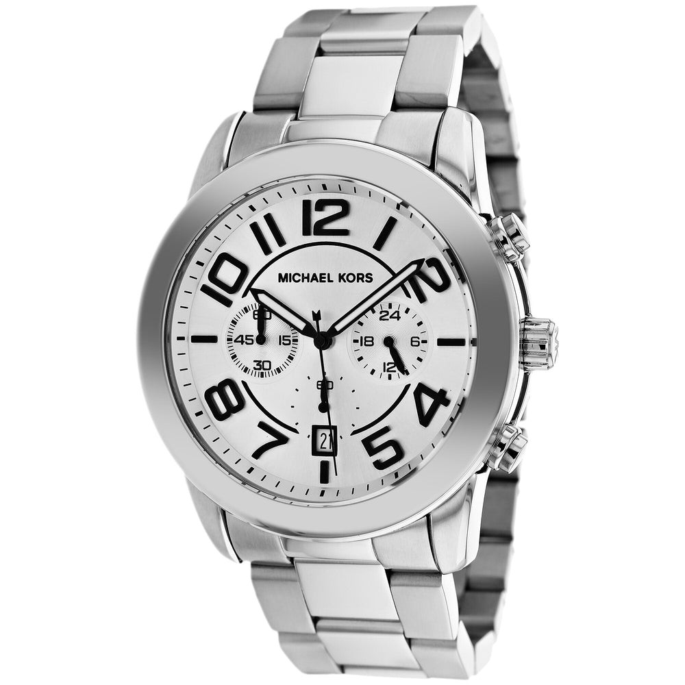 Michael Kors Mercer Chronograph Silver Dial Men's Watch MK8290, Men's ...