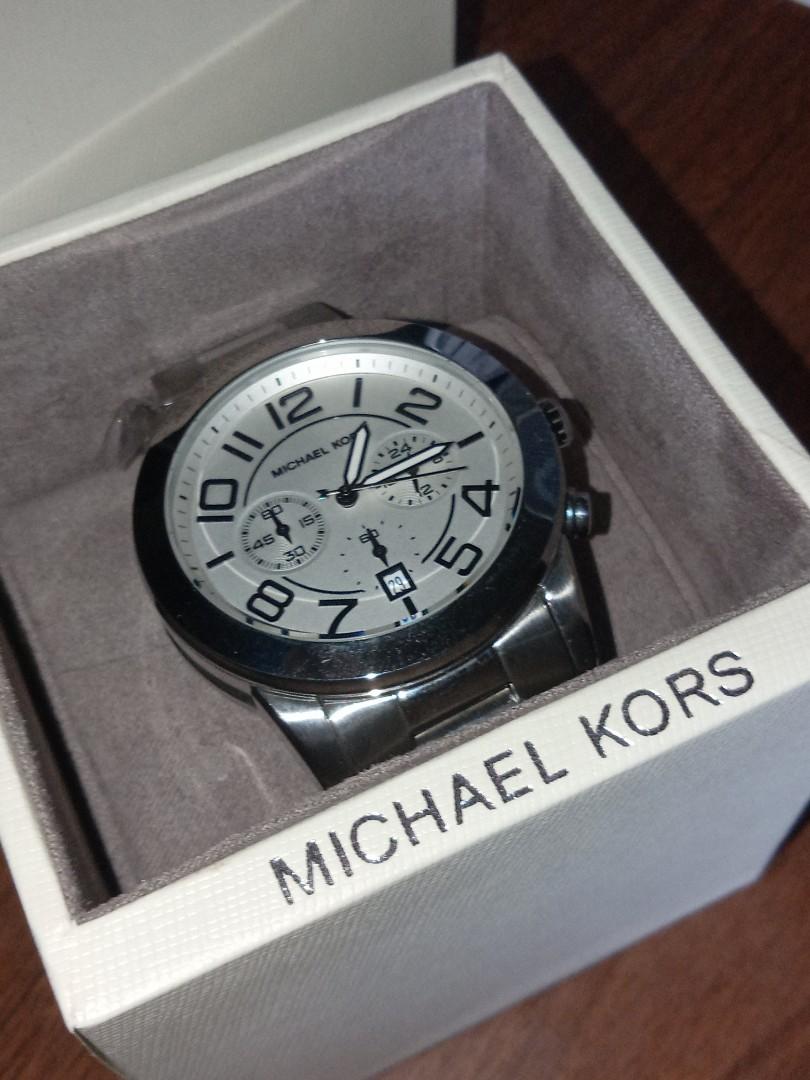 Michael Kors Mercer Chronograph Silver Dial Men's Watch MK8290, Men's ...
