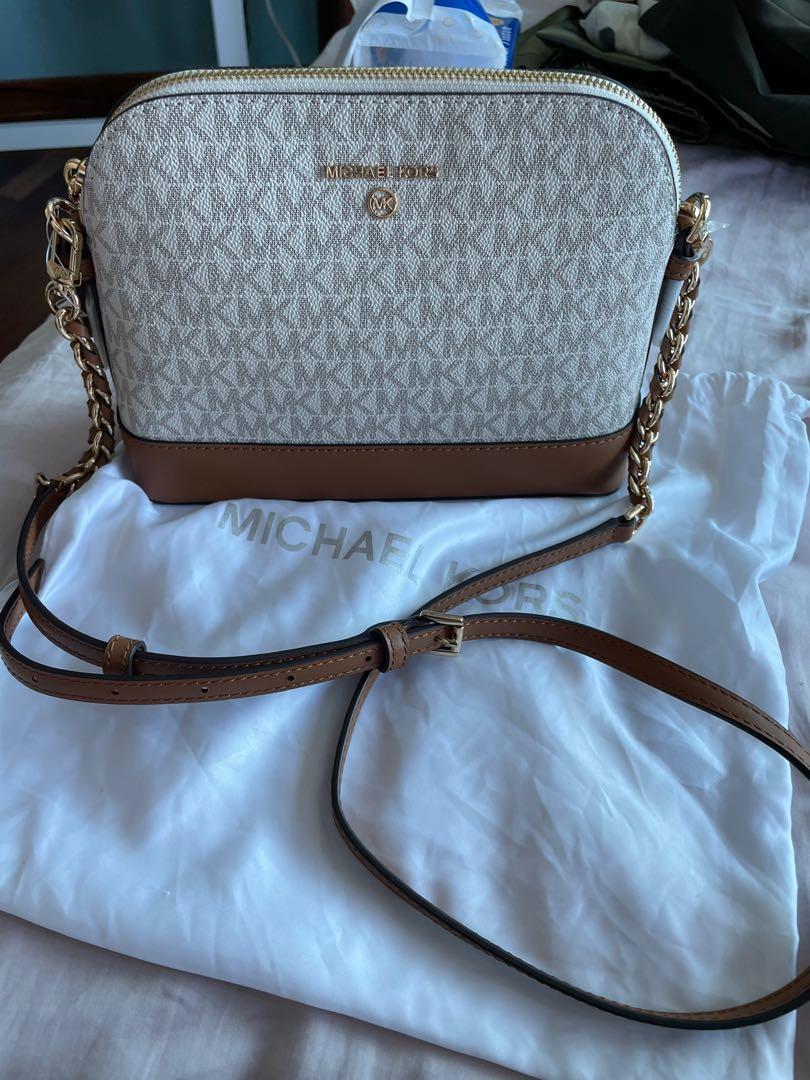 Large logo online dome crossbody bag