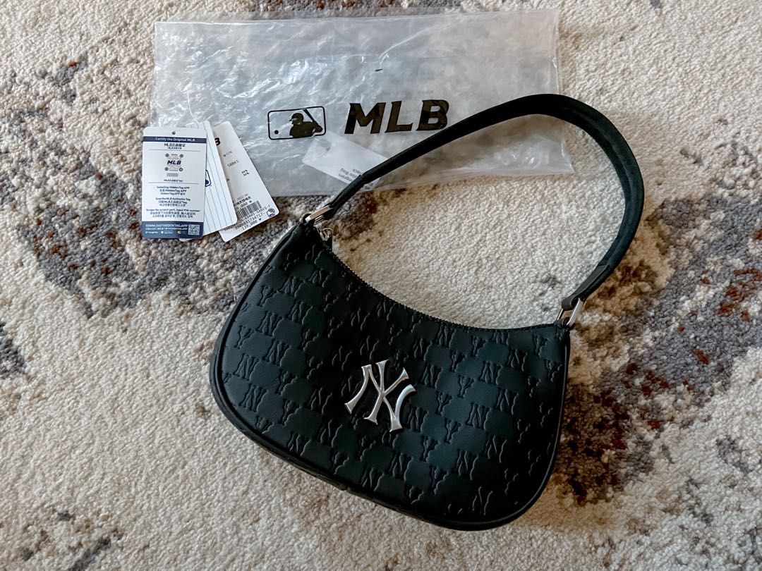 MLB Monogram Embo Hobo Bag Black