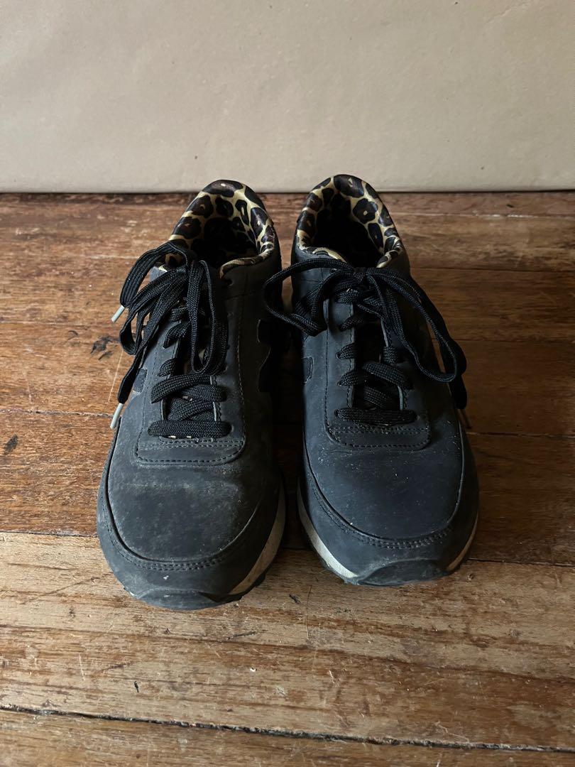 New Balance 501 Black with Leopard inside detail