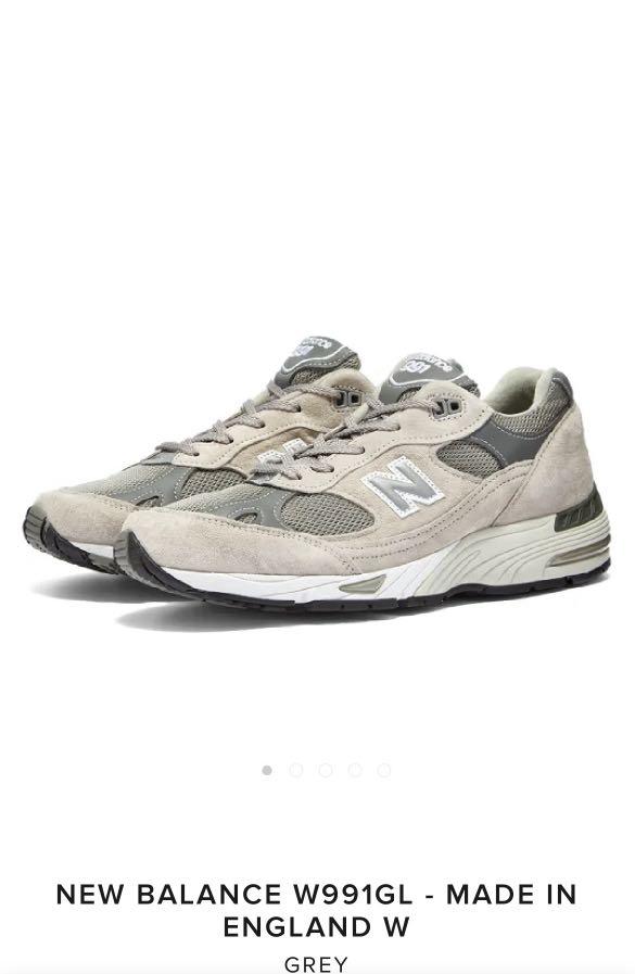 NEW BALANCE 991 W991GL - MADE IN ENGLAND - GREY, 女裝, 鞋, 波鞋