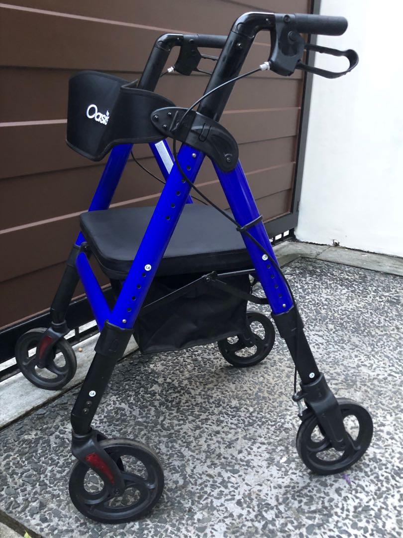 New Imported OASIS SPACE Heavy Duty Rollator Walker Bariatric Rollator Walker with Large Seat