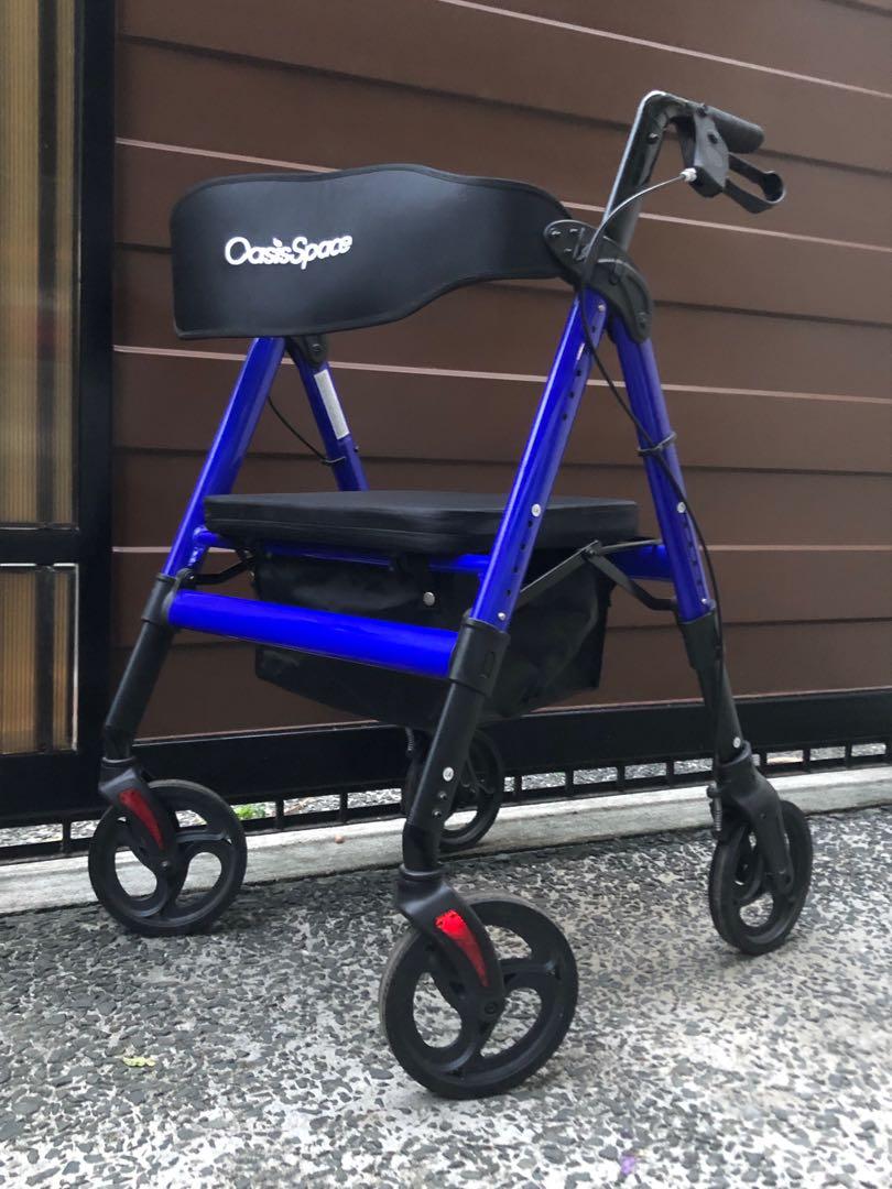 New Imported OASIS SPACE Heavy Duty Rollator Walker Bariatric Rollator Walker with Large Seat