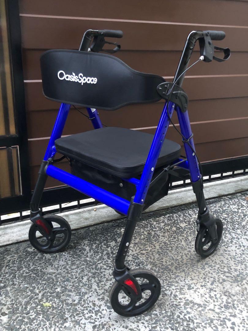 New Imported OASIS SPACE Heavy Duty Rollator Walker Bariatric Rollator Walker with Large Seat