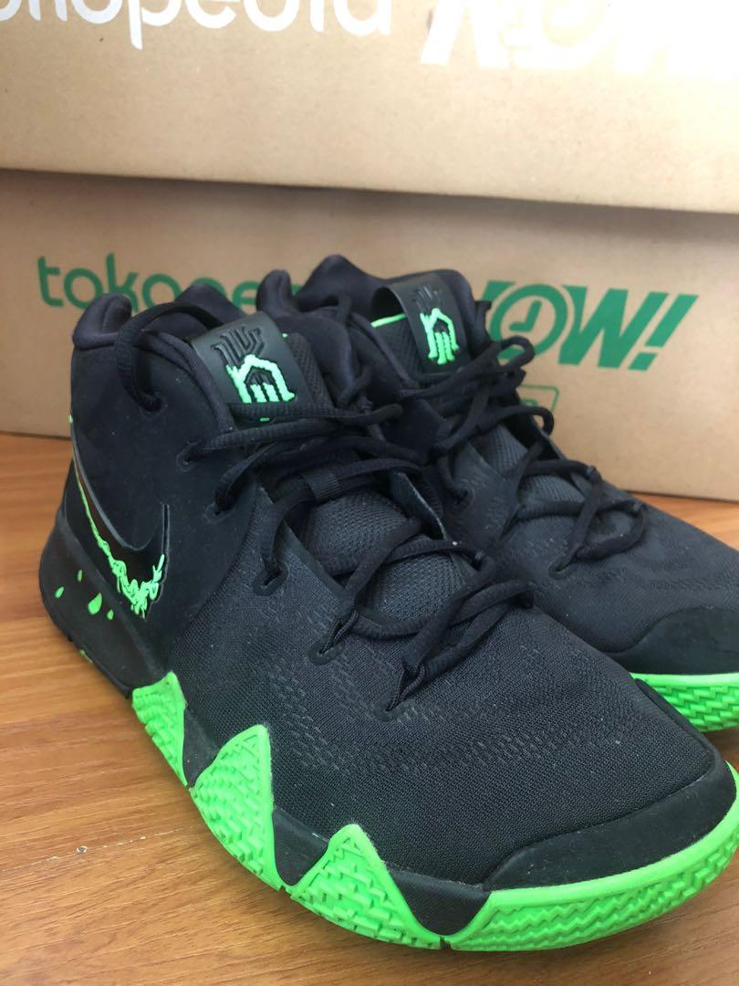 Nike kyrie 4 halloween black green hot sale