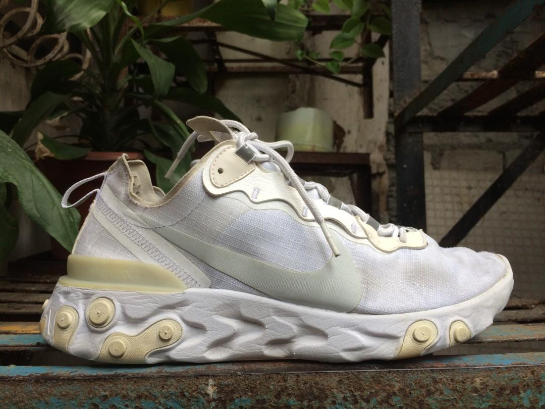 filosofi vant tempo Nike React Element 55 All White, Men's Fashion, Footwear, Sneakers on  Carousell