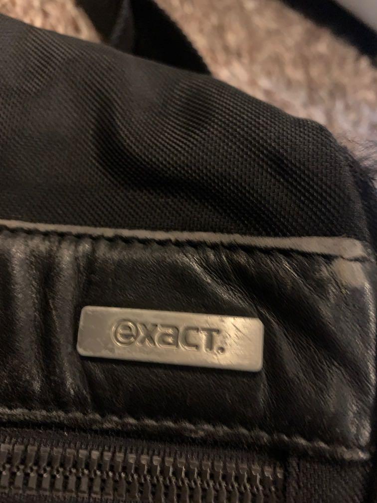 Nylon and leather combination black laptop bag (Category: Laptop Bags & Sleeves) located in Silang. Submitted by sari2bilina (Listing ID 1176952812, Image 2). Description: with sign of usage on side ( fraying ends).