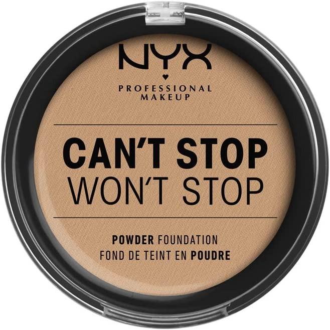 NYX Can't Stop Won't Stop Full Coverage Powder Foundation - Medium Olive (Category: Makeup) located in Quezon City. Submitted by bluebellaonlineshop (Listing ID 1176912901, Image 1). Description: Impress your selfie with NYX Can't Stop Won't Stop Full Coverage Powder Foundation! This buildable, pro-level pressed powder foundation delivers a velvety-matte finish that lasts. Available in an inclusive range of carefully calibrated shades, this found